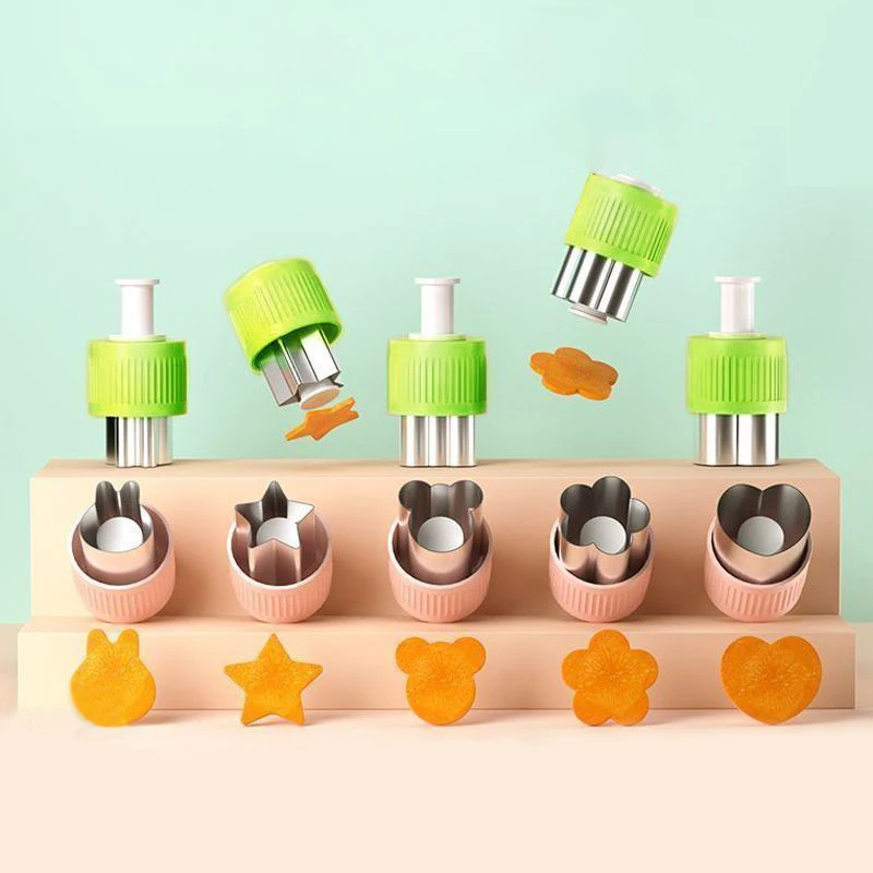 5/6 шт. прессованный фруктовый принт резак для бабочки лапши цветов из нержавеющей