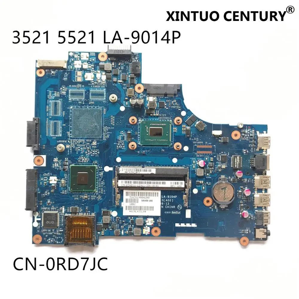 

CN-0RD7JC RD7JC Laptop Motherboard for DELL Inspiron 3521 5521 LA-9104P with CPU SR0XG I7-3537U DDR3L 100% Test Work