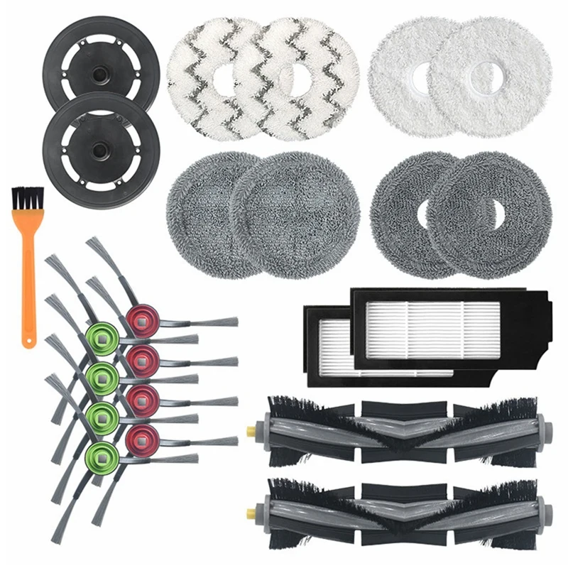 

23Pcs Replacement Accessories For Ecovacs Deebot X1 Turbo/ Omni Robot Vacuum Cleaner Main Side Brush Mop Cloth Filter