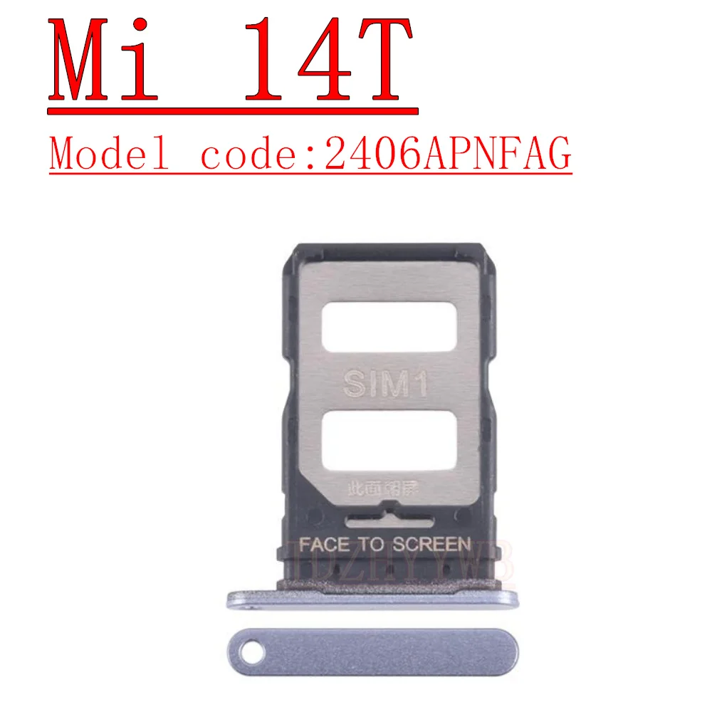 Фото Держатель лотка для микросхемы SD для телефона Xiaomi 14T/14T Pro Mi 14TPro, держатель слота для лотка для SIM-карты, адаптер, разъем, запасные части №4