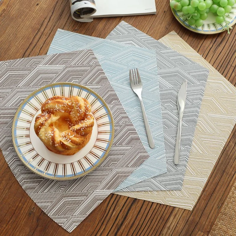 

Nordic dining mat heat-resistant, oil-proof, dirt proof and easy to clean PVC Hotel Western restaurant table mat table mat