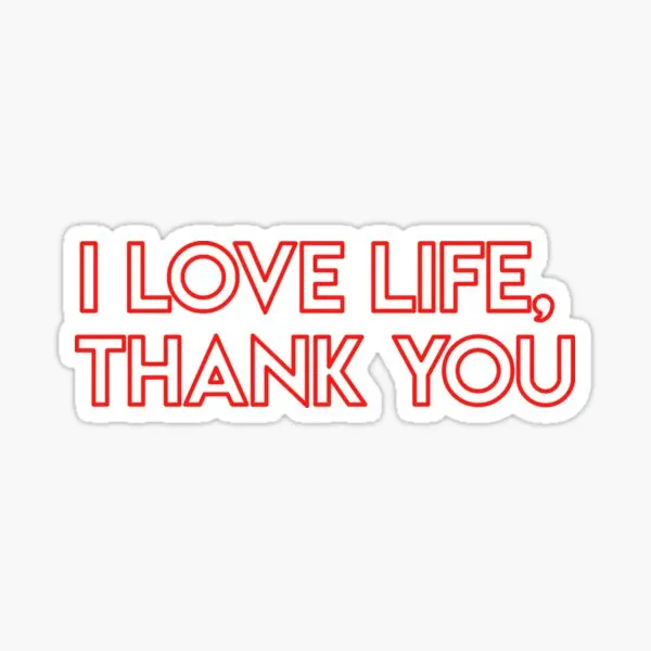 

I Love Life Thank You 5PCS Stickers for Living Room Home Window Room Bumper Anime Stickers Cartoon Car Decorations Wall Decor