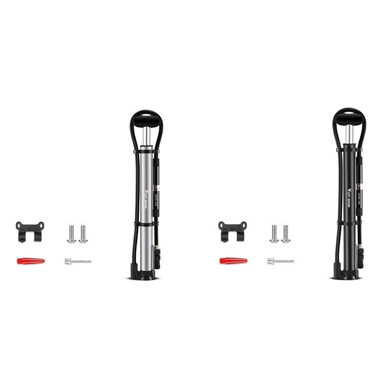 

WEST BIKING Mini Bike Pump - Fits Presta And Schrader Valves - 140 PSI - Bicycle Tire Pump For Road And Mountain Bikes