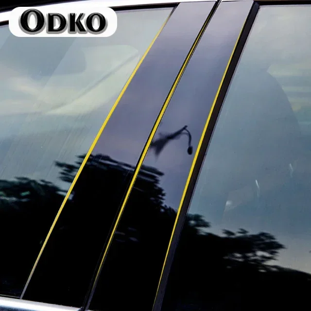 

6 шт. для Honda Civic 10 2016 2017 2018 2019 2020 черные стойки из углеродного волокна, накладка на дверную стойку автомобиля, оконная колонна, стойка BC