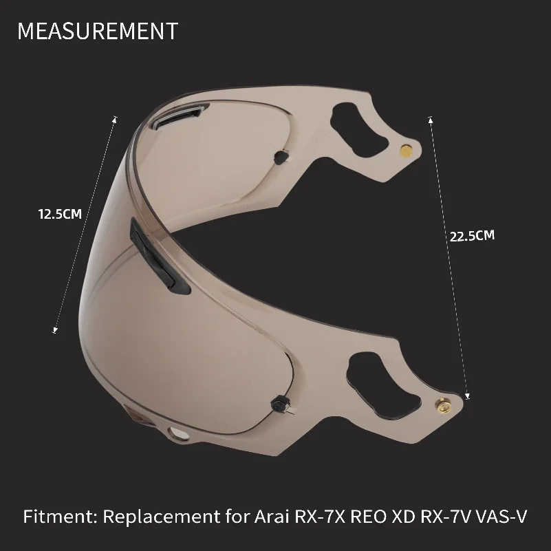 Фото Сменный визор для мотошлемов Arai RX-7X, REO XD, RX-7V, VAS-V (полнолицевой) №4
