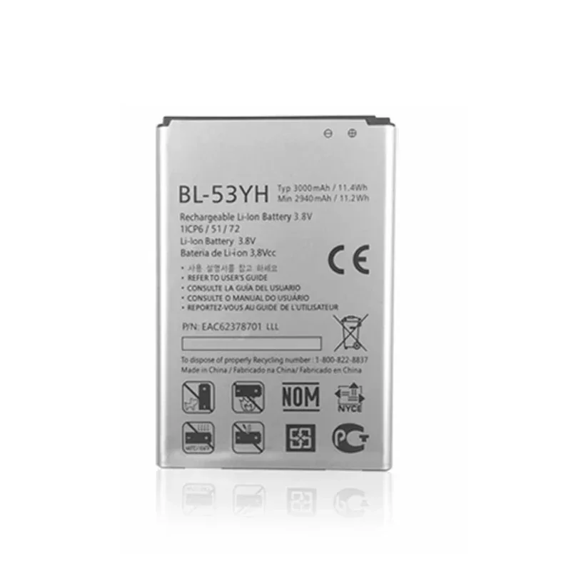 100% емкость 50 г BL53YH аккумулятор для телефона LG G3 VS985 D859 D858 D857 D855 D851 D850 D830 F470 F460 F400 F400L