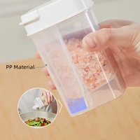 1pc white food storage containers sealed cans kitchen storage transparent food canister for fruit tea noodle spices cereals box