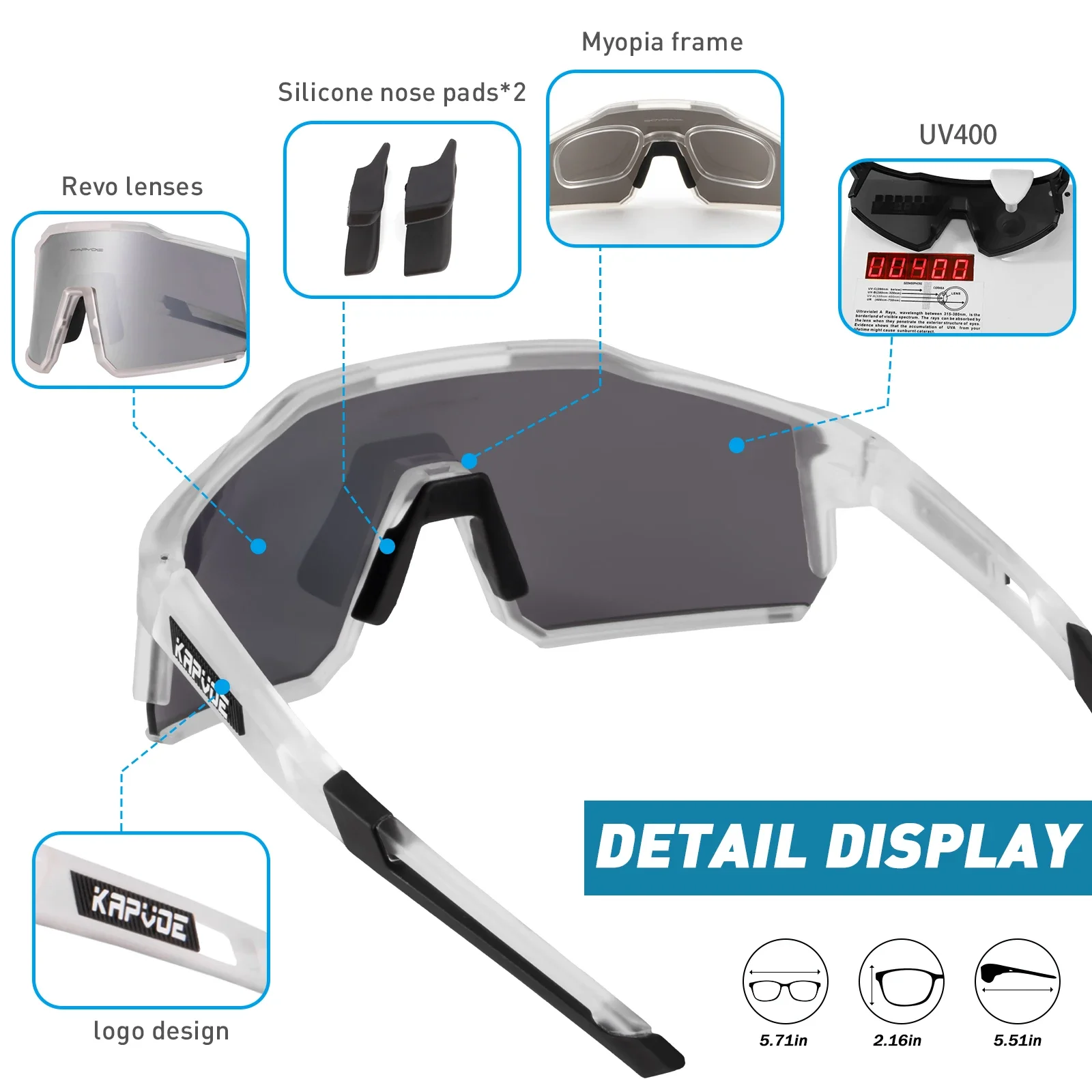 Kapvoe фотохромные велосипедные очки поляризационные солнцезащитные MTB женские