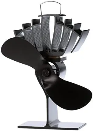 

Classic Styled, Heat Powered Wood Stove Fan, 125 CFM, 810CAXBX, Mid-Sized, 7.9" Blade, Black