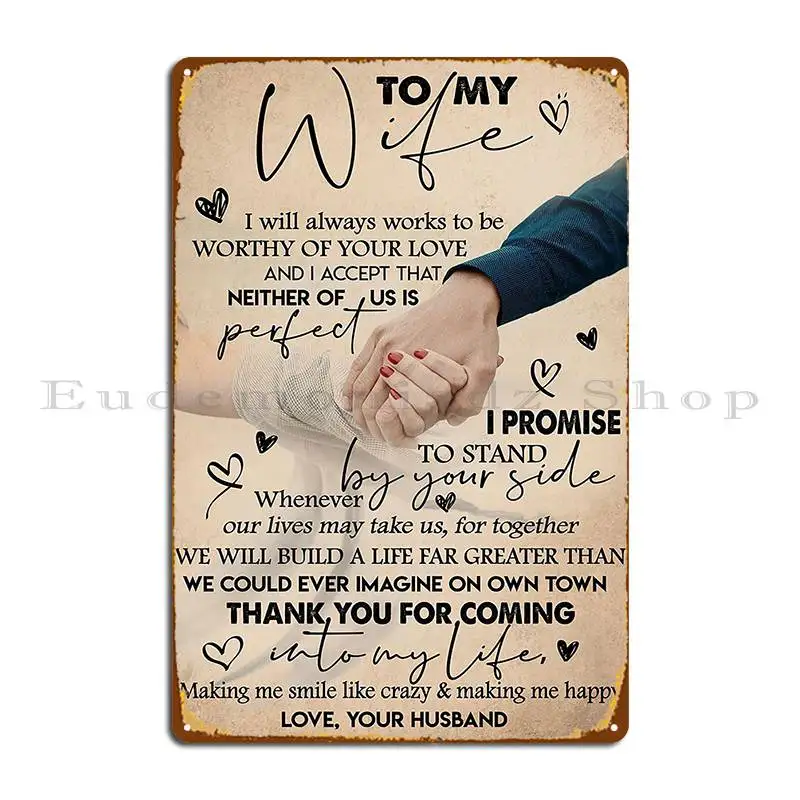 

Love Quote For Wife Metal Plaque Garage Club Wall Wall Plaque Printed Wall Mural Tin Sign Poster