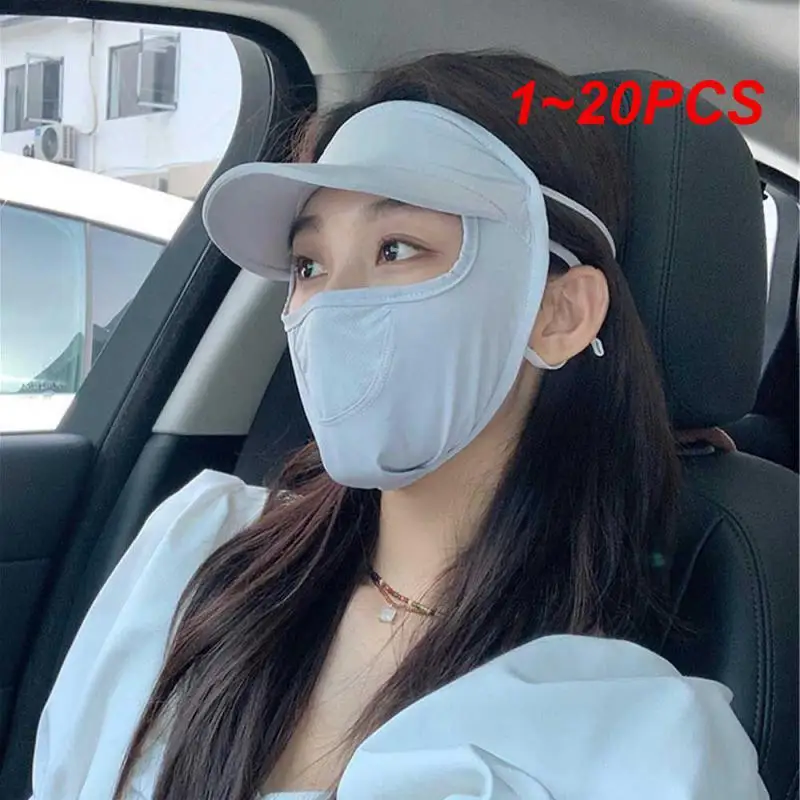 

Летняя Солнцезащитная Шелковая Маска для защиты лица от УФ-лучей, 1-20 шт.