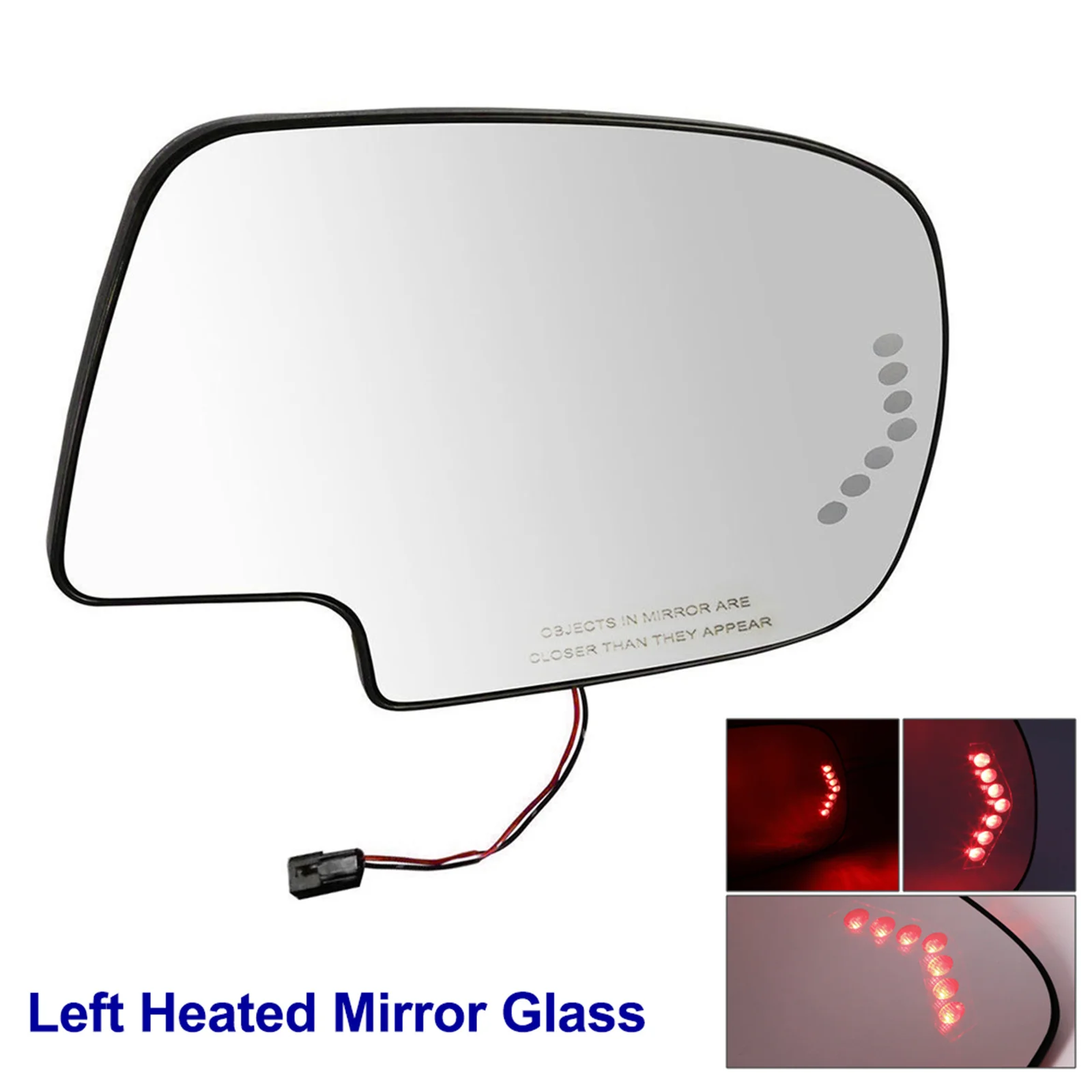 

Mirror Glass Heated Turn Signal For 2003 2004 2005 2006 2007 Chevy GMC Cadillac Driver Side LH