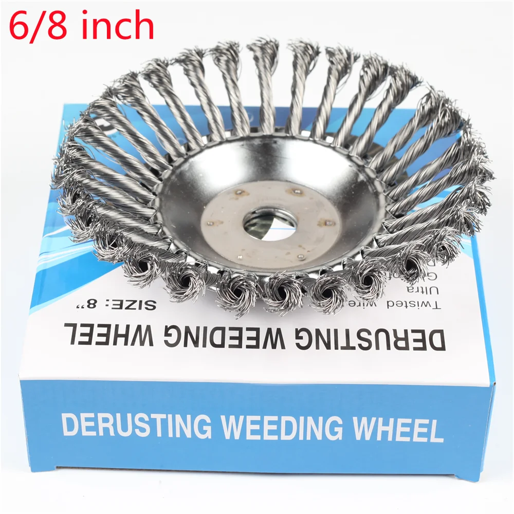 6/8 Inc Steel Grasss Trimmer Head Brushcutter Wire Debroussailleuse Weed Brush Blade for Garden Lawnmover Power Tool