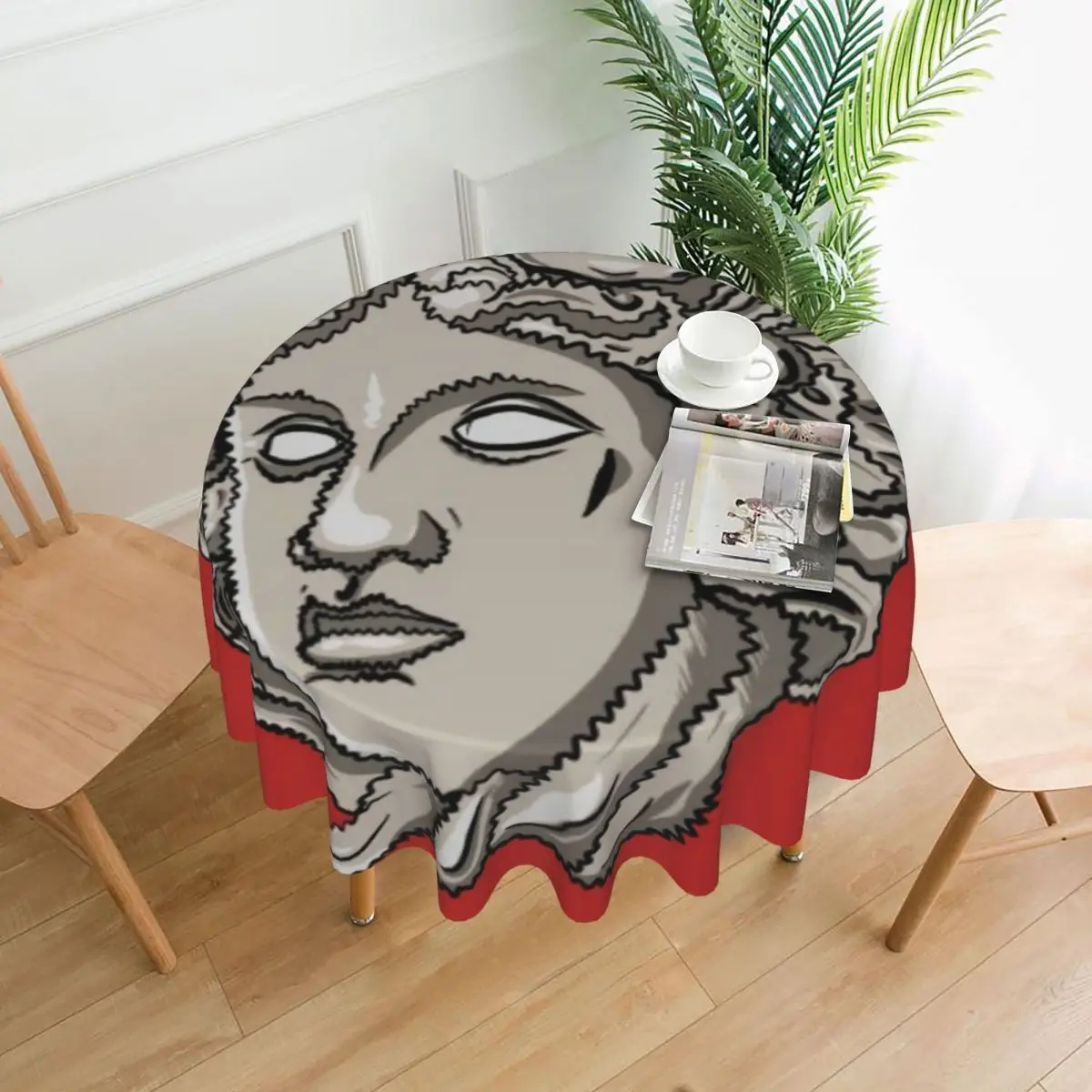 

Скатерть Squiggly Medusa, 60 дюймов, диаметр 152 см, устойчивая к морщинам, домашний декор, отличный подарок