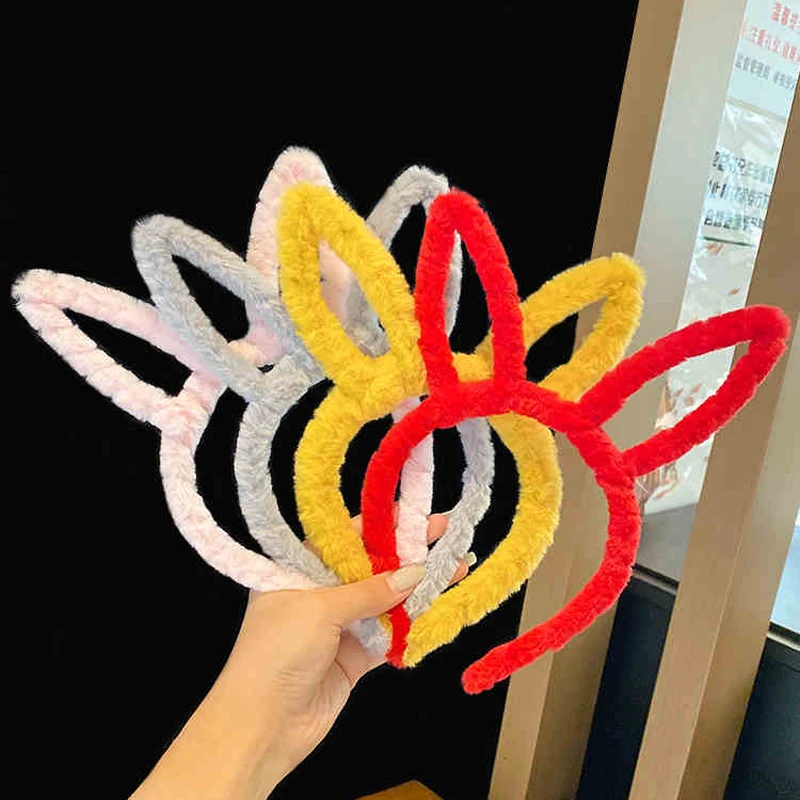 Повязка для волос с кошачьими ушками Женская милая супер сетчатая красная