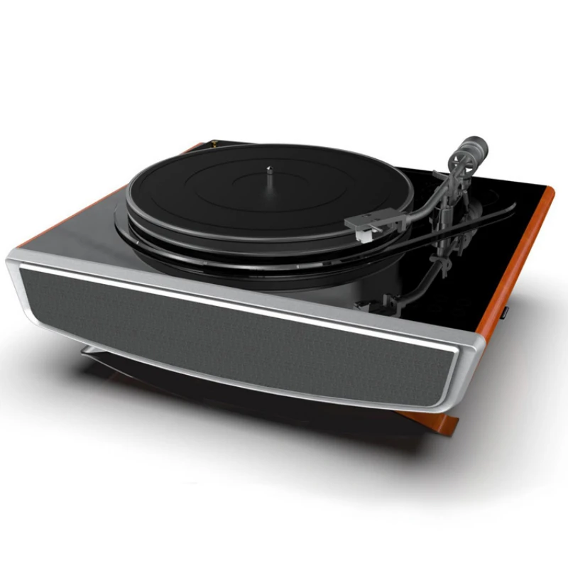 

high end Modern wooden hifi Retro 3 speed record player w/FM Radio/Blue-tooth and built-in stereo speaker turntable viny