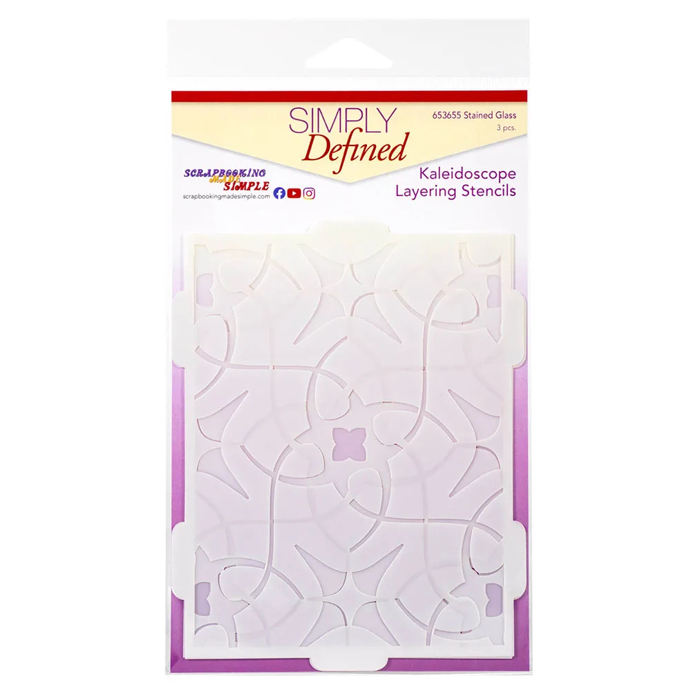 

2022 Kaleidoscope Stained Glass Layering Stencils Craft Wax Paper Cards Scrapbooking Diary Coloring Kids Fun Diy Drawing Molds