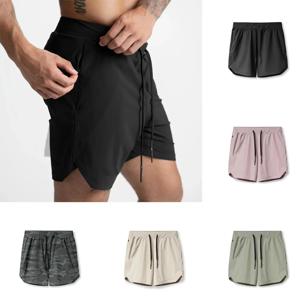 

Running Shorts Men Jogging Quick Dry Fitness Bodybuilding Sports Pants Gym With Zipper Pockets Loose Shorts Men's Shorts