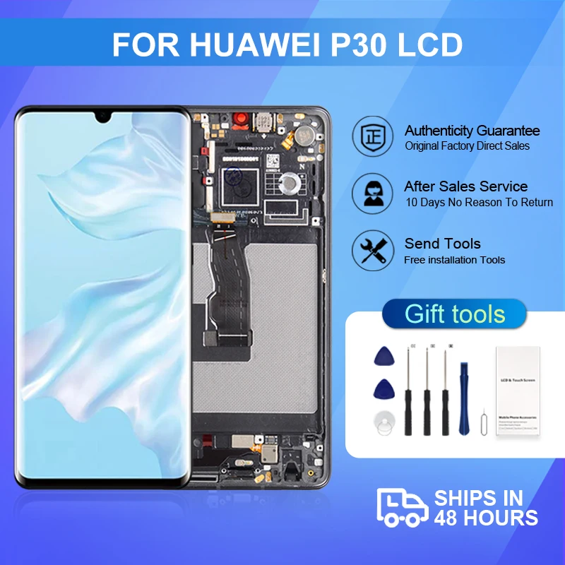 

1Pcs 6.1 Inch For Huawei P30 lcd ELE-L09 L29 Display Touch Panel Glass Screen Digitizer Assembly With Tools Free Shipping