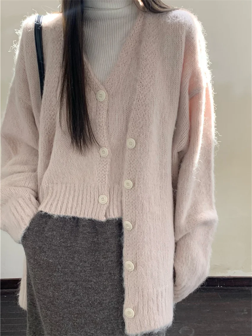 

HziriP All Match Sweaters Women V-Neck Cardigans Gentle Winter Slim New Office Lady Solid Sweet 2022 Mujer Warm High Street Vest