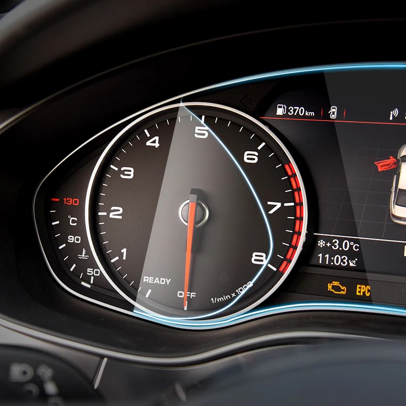 Фото Для Audi A3 A4 A6 Q3 Q5 автомобильная приборная панель ЖК-экран защитная пленка из ТПУ декоративная пленка против царапин №4