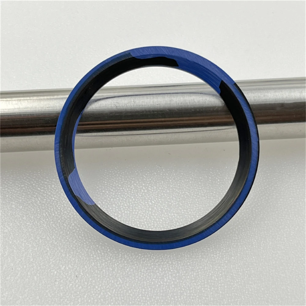 38MM GMT Ceramic Bezel Mechanical Diving Watch Chronograph Ring Mouth No Luminous Black Blue Watch Bezel Replacement Parts