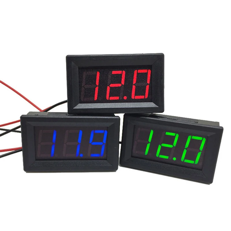 

Small voltage meter 12v multi Digital Voltmeter LED Digital Display DC 4.5V-30V 0.36 in Motorcycle Voltmeter Volt Detector
