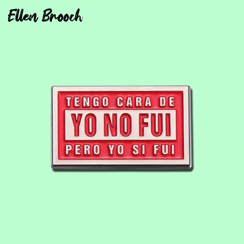 Забавная фраза эмалированная булавка броши YO NO FUI значки на лацканах ювелирные
