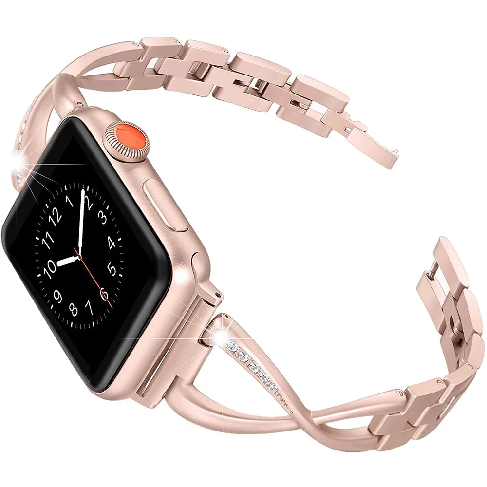 

Strap for Apple Watch Band 38/40mm 41mm 42mm 44mm 45mm Jewelry Stainless Steel Accessories Wristband Iwatch SE Series 7/6/5/4/3/