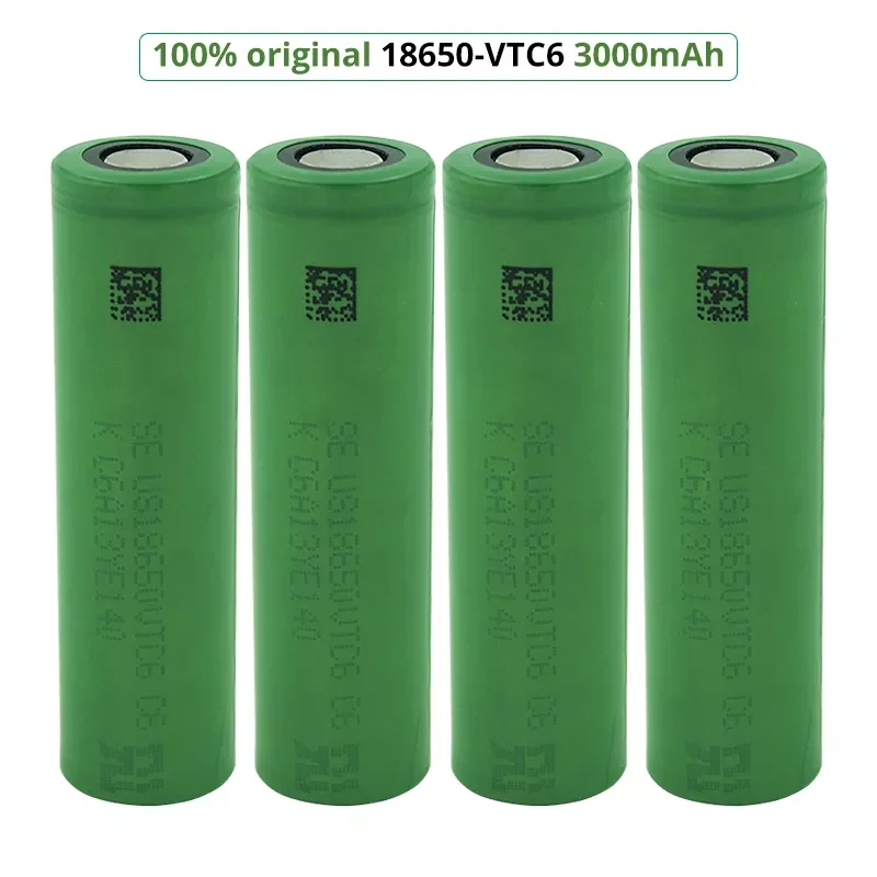 

4PCS/lot VTC6 Original 18650 3.7V 3Ah Li-ion Rechargeable Battery for SONY Us18650 Vtc6 Toys Flashlight Headlamp, LED Lightaiyay