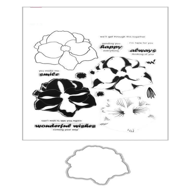 

Amaryllis Die Cut Stencils New Metal Dies Cutters Cutting Dies for Scrapbooking Stamping Christmas Clear Stamps and Dies Arts