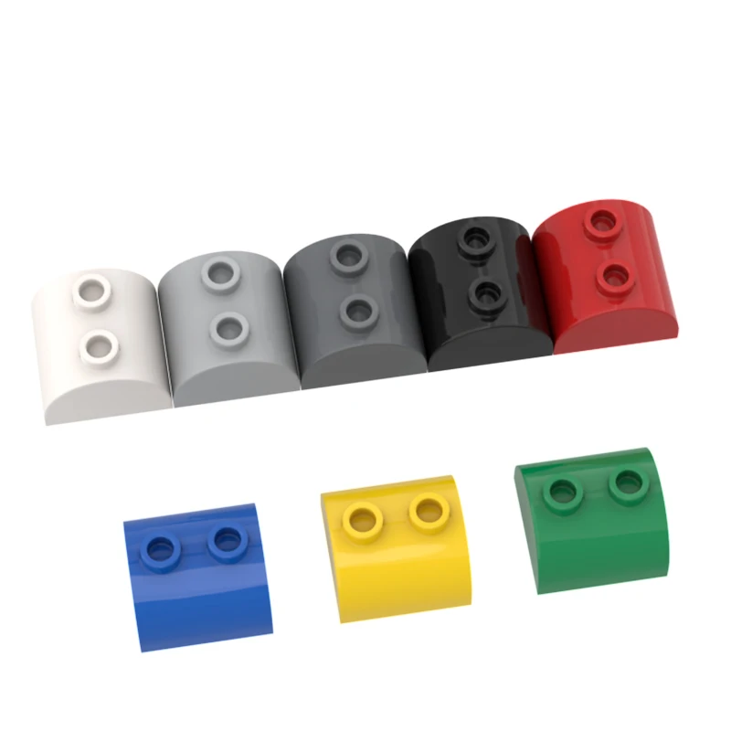 Конструктор MOC изогнутый 2x2x1 с 2 шпильками | Игрушки и хобби