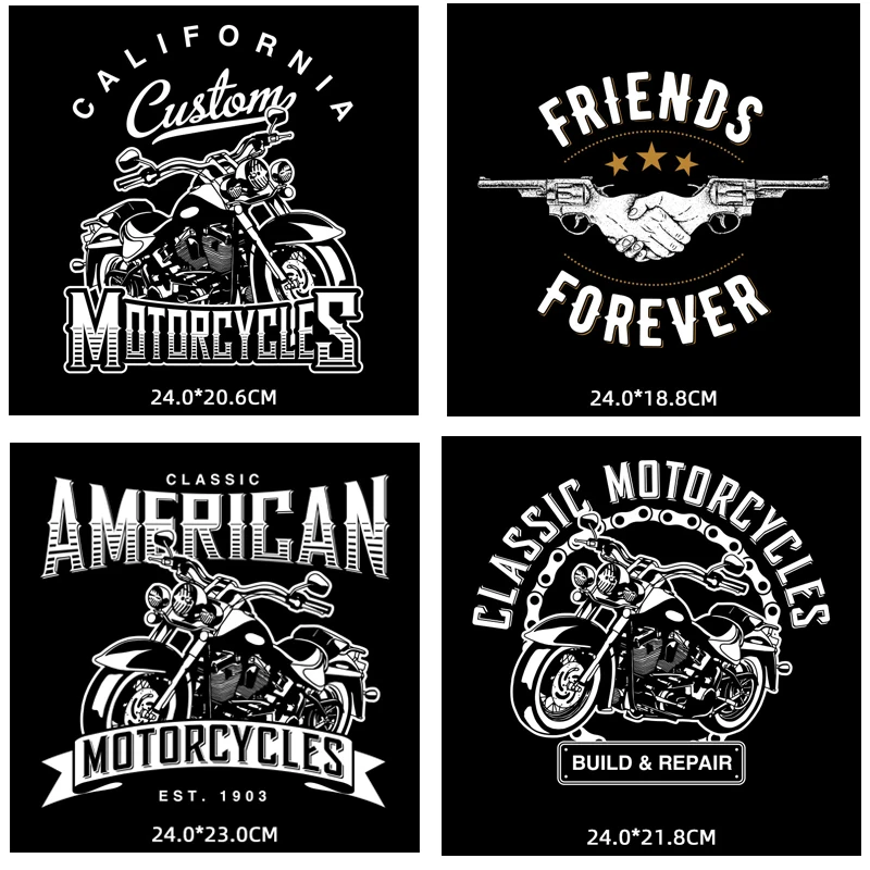 

Motorcycle Iron on FRIENDS Letter Patches for Punk Clothing Vinyl Heat Transfer Thermo Stickers on T-shirt Applique Patch Badges