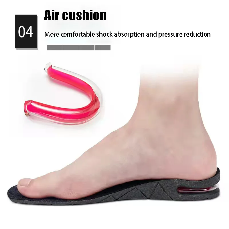 3-9CM Invisible Height Increased Insole Can Inserted Into The Sole Height Adjustable More Comfortable Supporting Insole Unisex images - 6