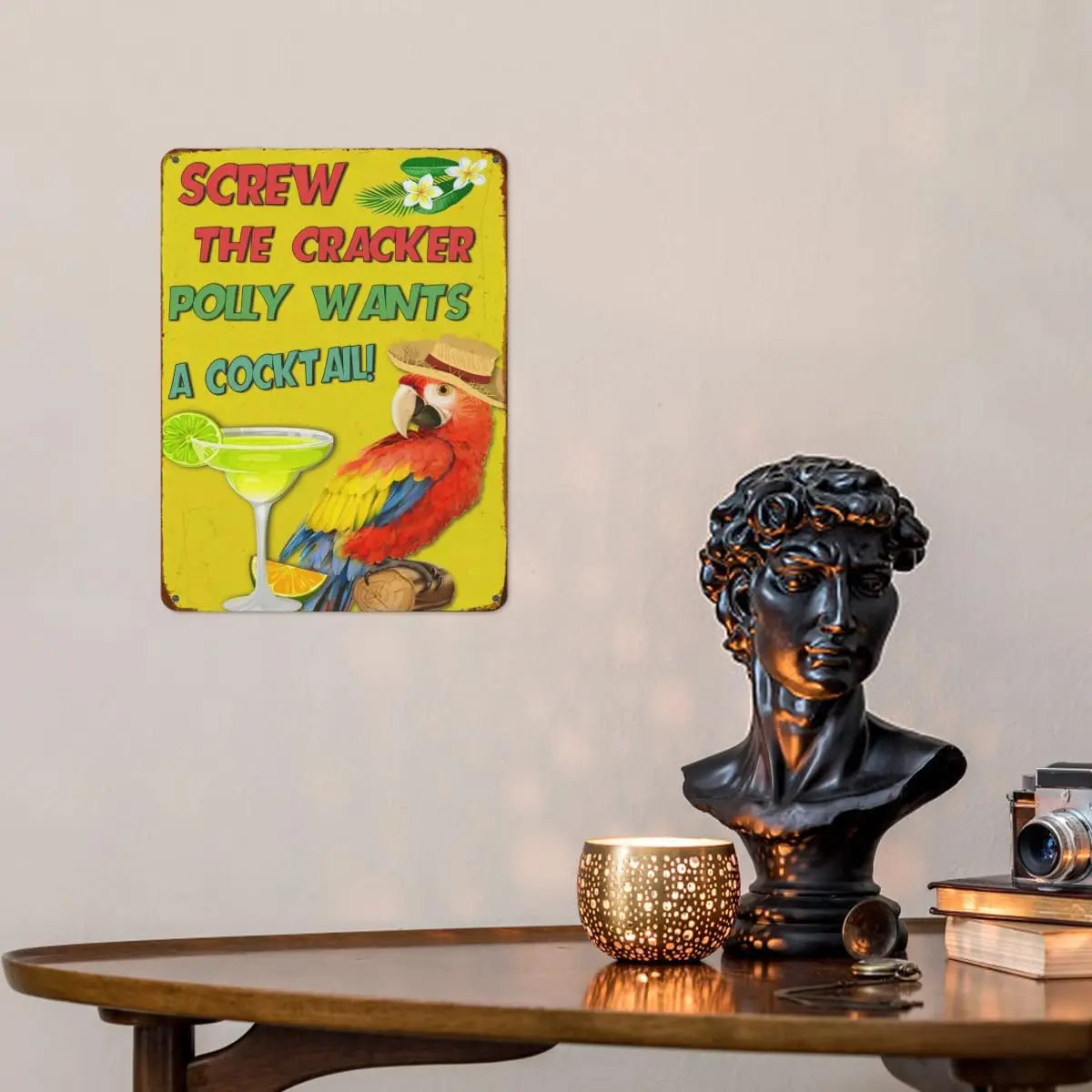 Ретро Metl Sgn Screw The Crcker Polly Wnts Cocktl Tn Vntge Забавный бассейн Sgns Pto Pub Wll Decorton Swmmng Pool 12x16 nch