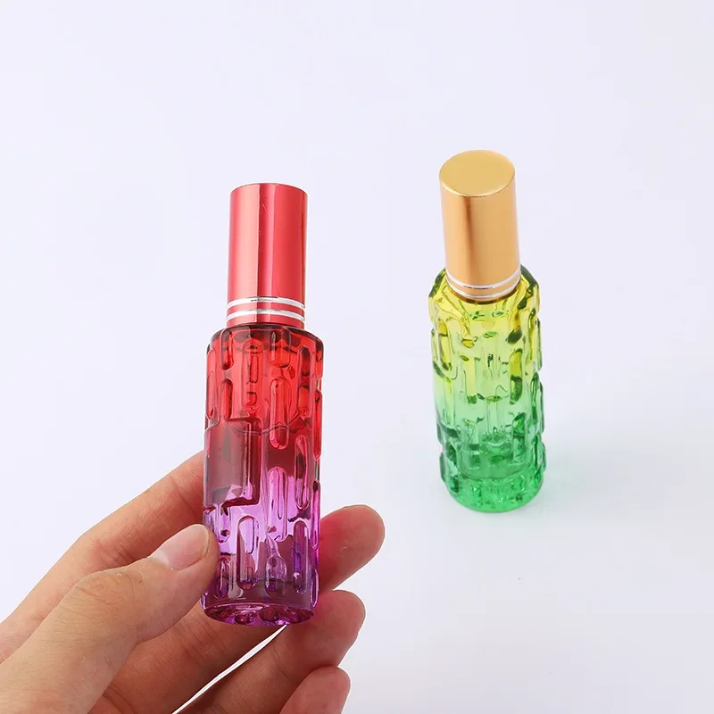 10 двухцветных градиентных бутылок-дозатор для духов стеклянная