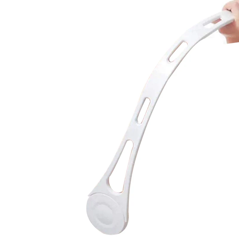 

Щетка для душа и тела с губкой, нейлоновая Массажная щетка, щетка для спины, сетчатая губка для ванны с изогнутой длинной ручкой для кожи Exfoli