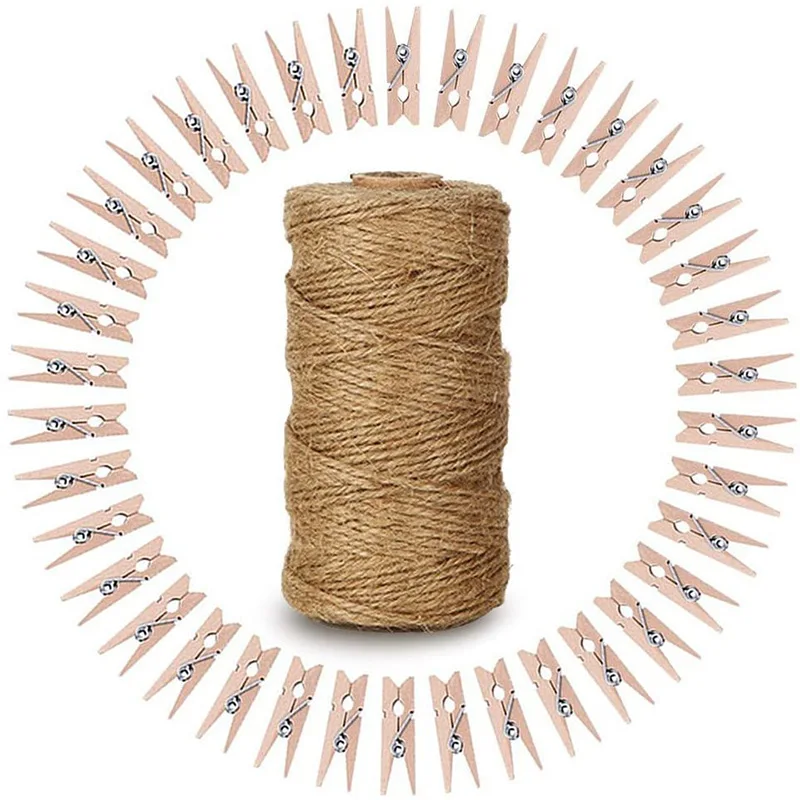 

100 pcs Mini 25mm Natural Wooden Clips Photo Clips Clothespin DIY Wedding Party Wooden Clip Clips Pegs Dropshipping