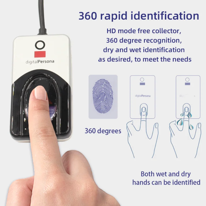 

URU4500 Digital Personal USB Biometric Scanner Finger Reader Free SDK Optical Fingerprint Sensor Digital Persona U.are.U 4500