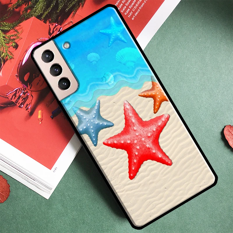 Чехол для телефона Sea Shells для Samsung Galaxy S24 S25 Ultra S9 S10 S20 FE S21 S22 S23 Ultra Plus, задняя крышка (art.: 3920ccca75758) - 3920ccca75758