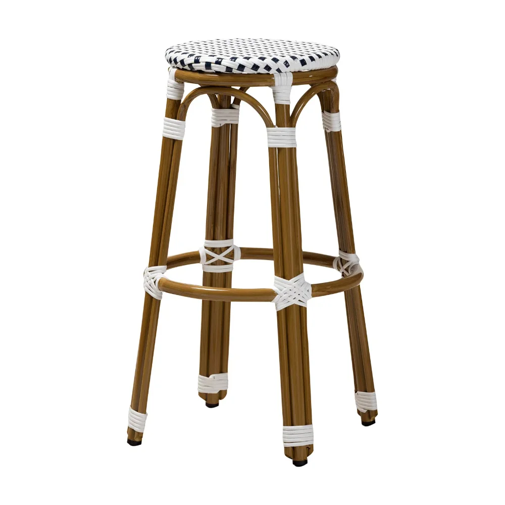

Baxton Studio Joelle 28.35 in. Indoor/Outdoor Stackable Bistro Bar Stool