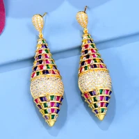missvikki vintage royal pattern dangle earrings for women wedding cubic zirconia cz crystal sparkling naija dance party earring