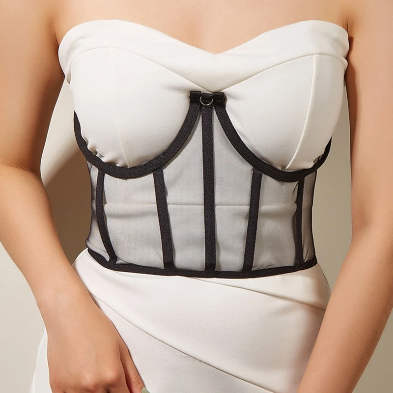 Corset Wide Elastic Lace Cummerbunds Strap Belt for Women Body Shaping Girdle