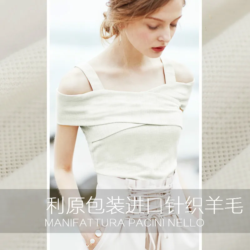 Итальянские заказы на экспорт трикотажная шерстяная ткань Высококачественная