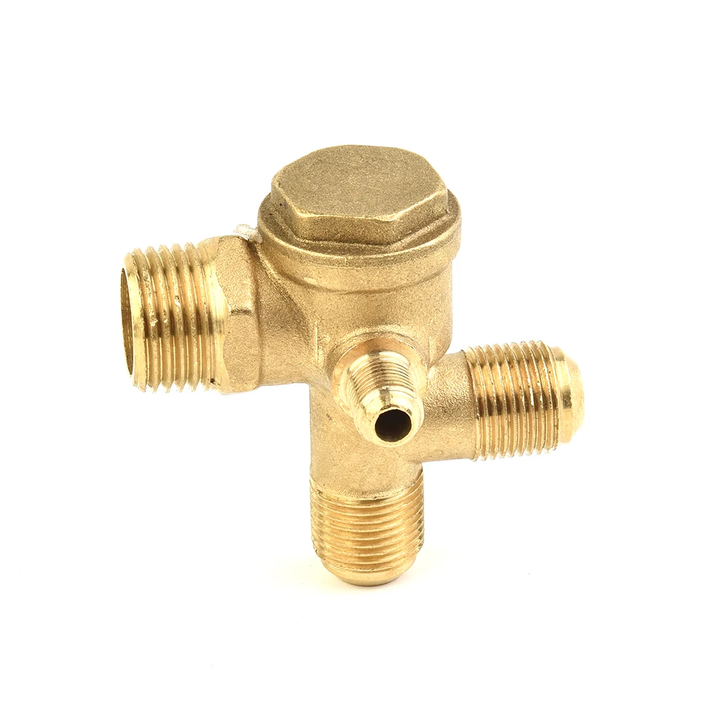 

1 Pcs Air Compressor Check Valve 4-Port Brass Male Threaded Check Valve Connector Tool For Air Compressor Accessories
