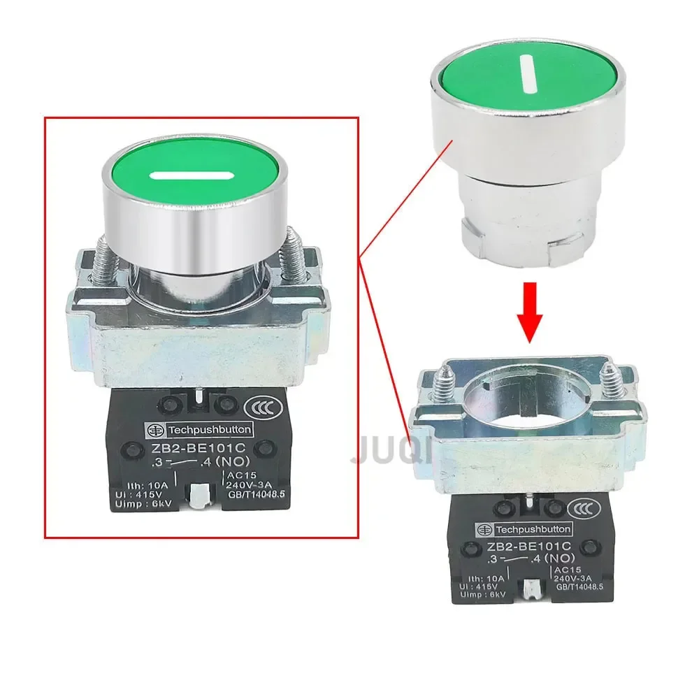 1 шт. кнопочный переключатель с самосбросом маленькая грибовидная головка