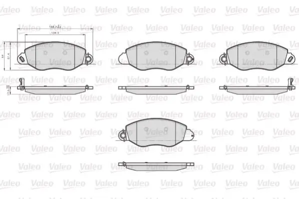 

Ten brake pad for 873577