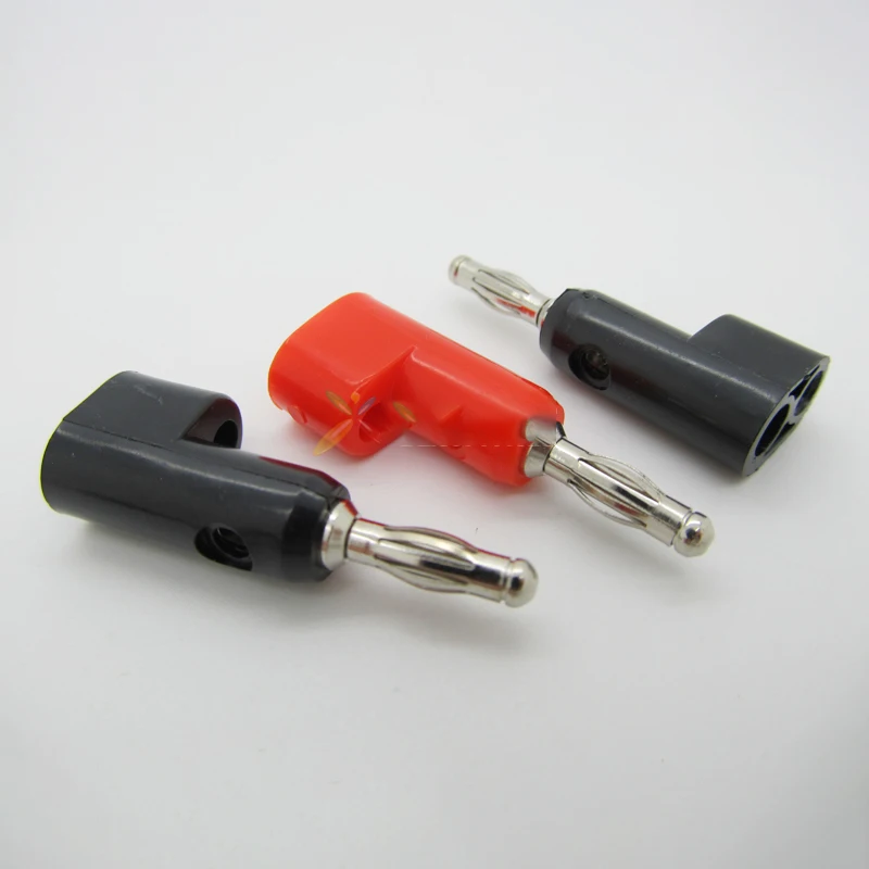 

50pcs Overlapping plug-in lantern head core banana connector, gun-style renewable plug-in, solder-free 4MM banana plug