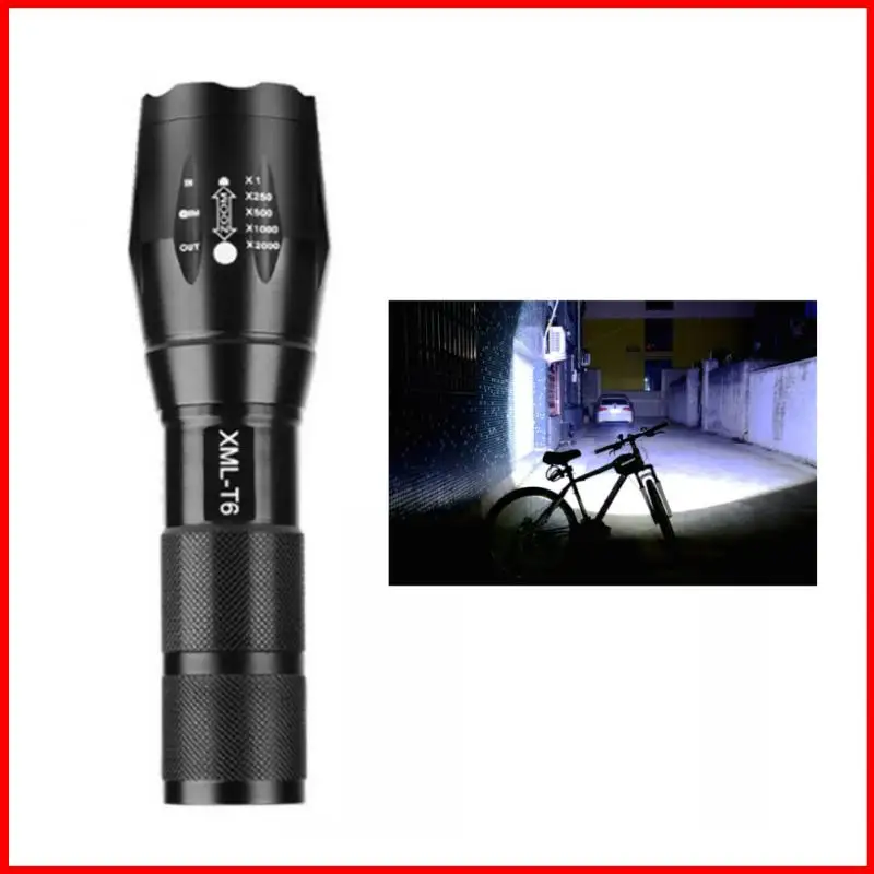 

Новинка, светодиодный фонарик, Ультраяркий фонарь T6, светильник онарь для кемпинга, 5 режимов переключения, водонепроницаемый, масштабируем...