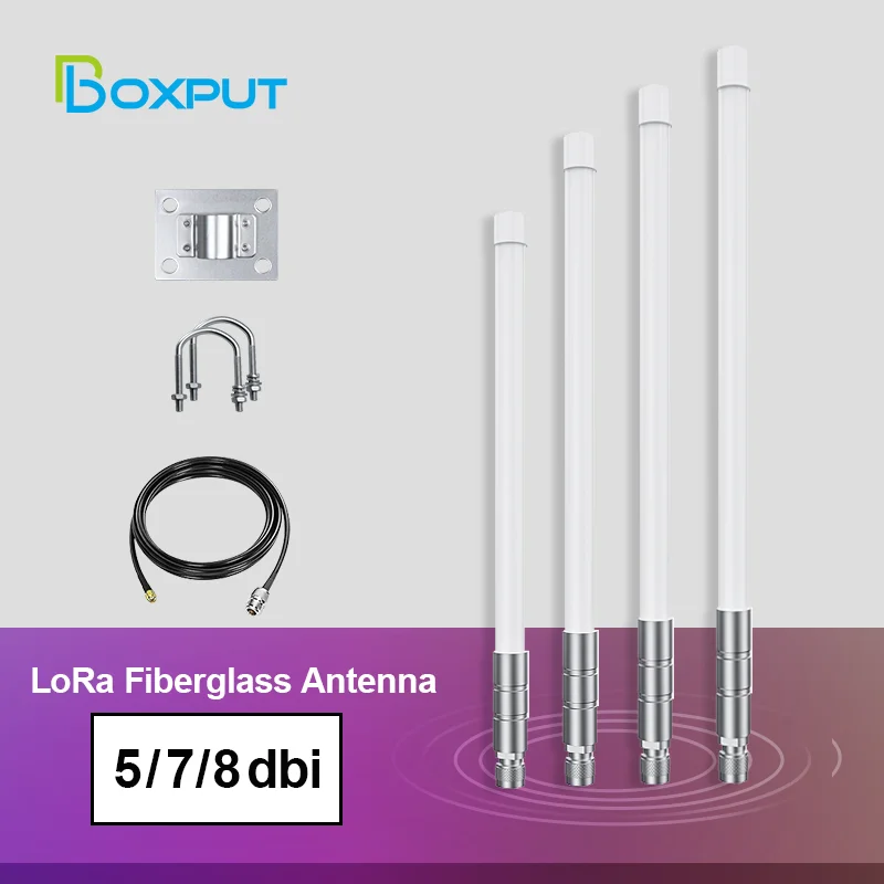 

BOXPUT LoRa antenna signal booster Outdoor Helium Miner 7dBi/8dBi 130cm RAK Hotspot mining 868MHz antenna 915MHz lorawan antenna